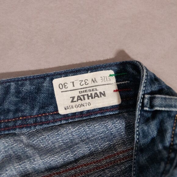 Diesel Zathan Bootcut Denim Embroidered Jeans Men's 33x31 Cowboy Western 00N70 - Picture 5 of 9